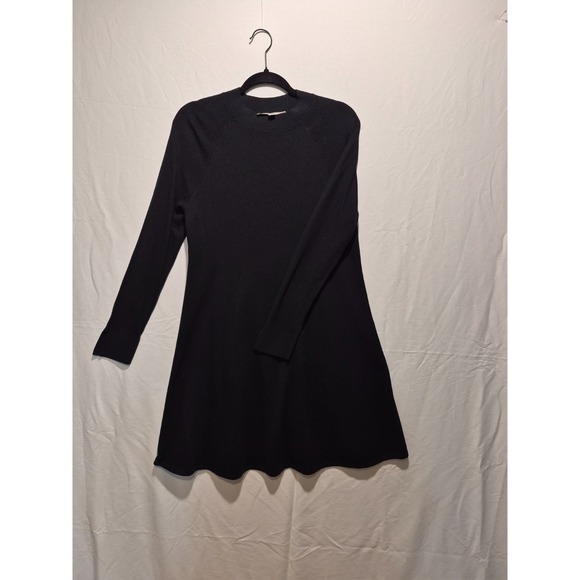 LOFT Dresses & Skirts - Loft Gray Long Sleeve Sweater Dress Slight Flair Excellent Quiet Luxury Chic